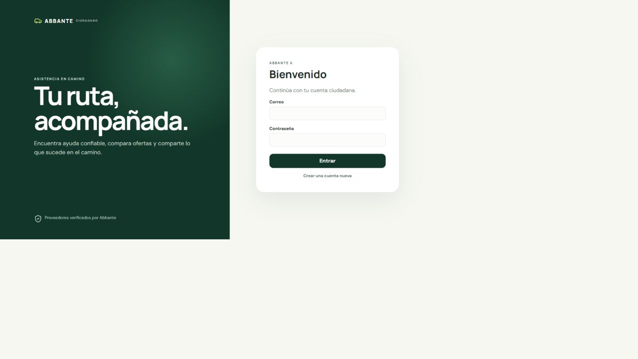 Acceso de Abbante Ciudadano PWA